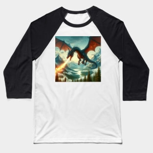 the Enchanting World of Dragon Fire: Unleashing the Power and Magic of Mythical Flames Baseball T-Shirt